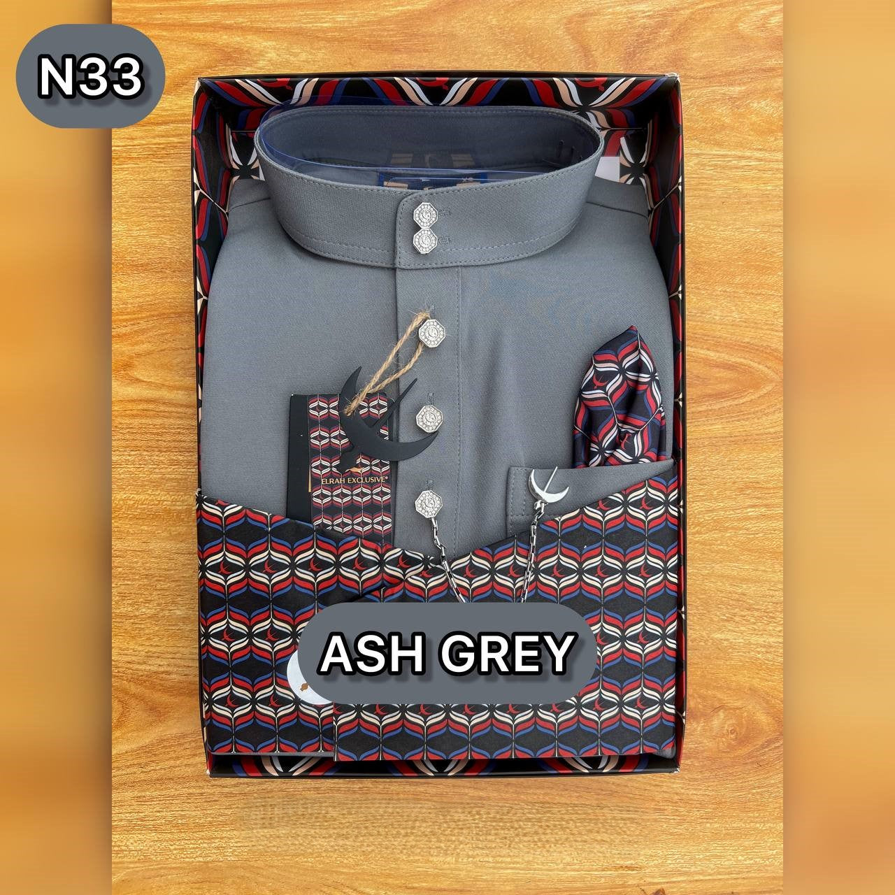 BAJU MELAYU ULTIMATE 2.0 (ASH GRAY)
