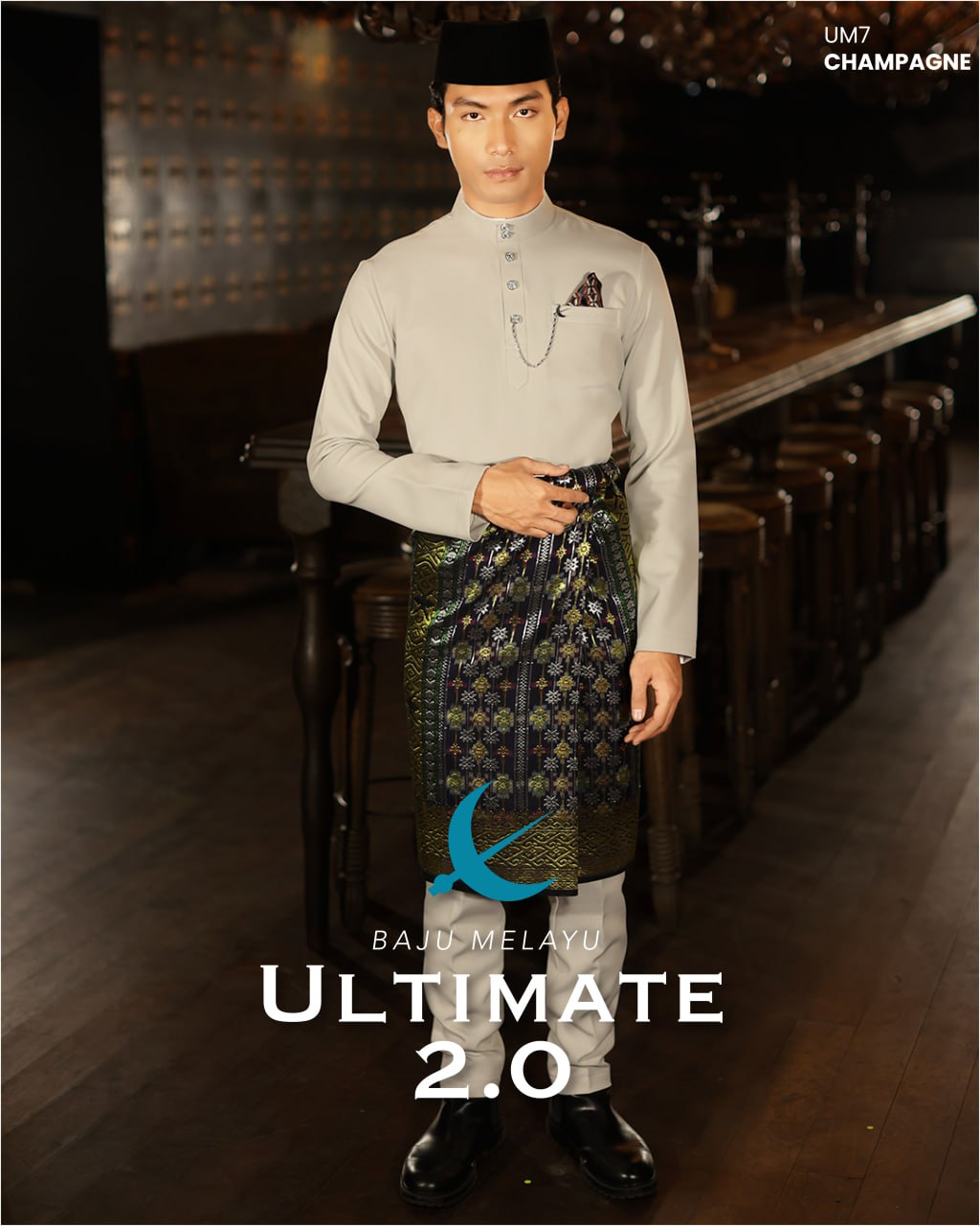 BAJU MELAYU ULTIMATE 2.0 (CHAMPAGNE)