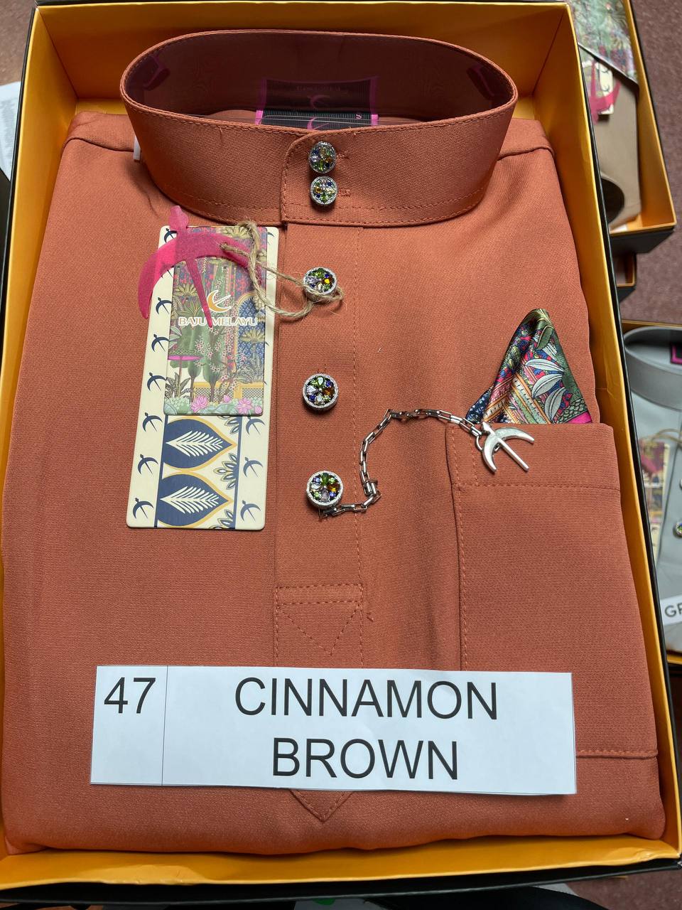 BAJU MELAYU SENNA (CINNAMON BROWN)