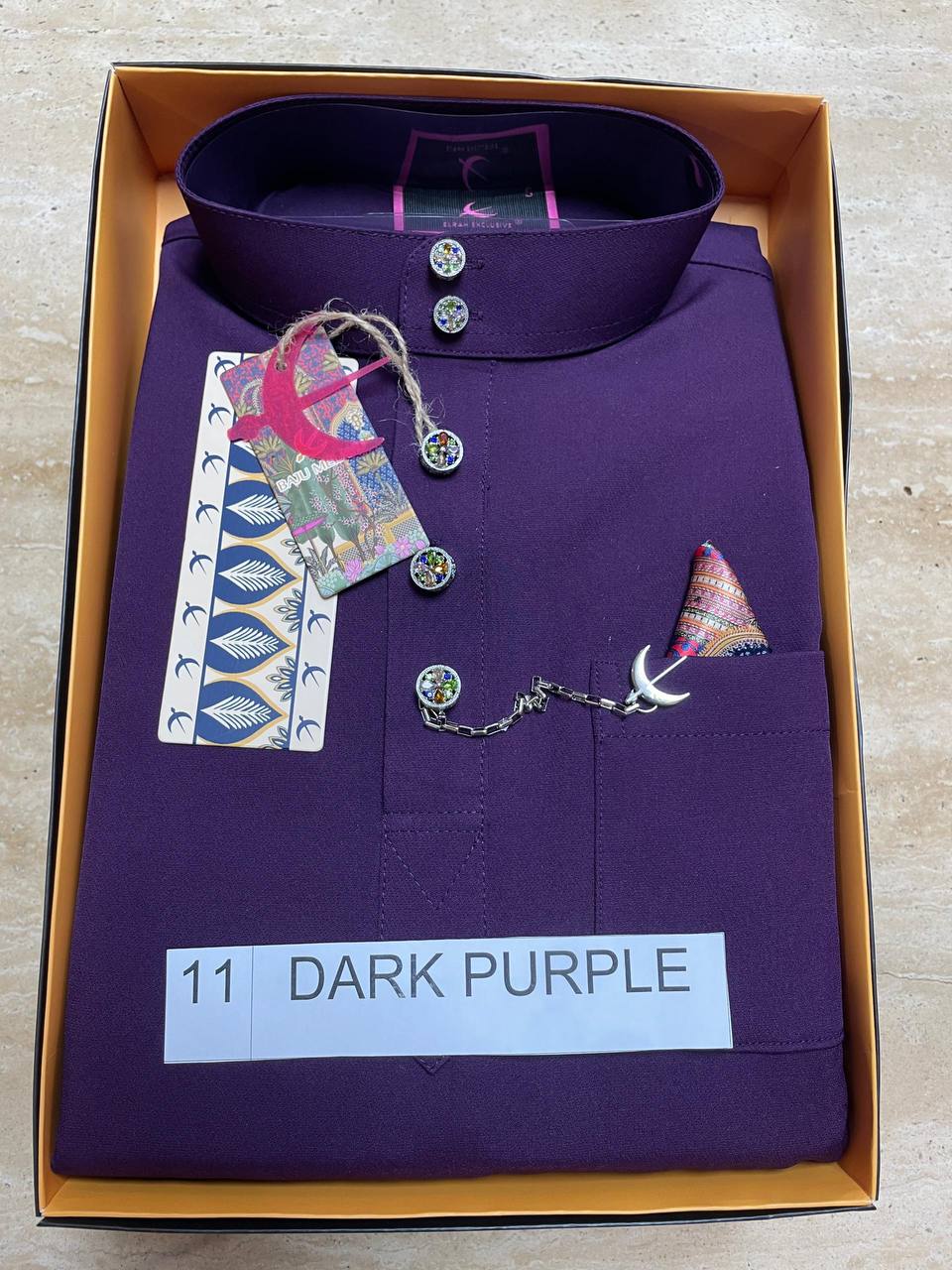 BAJU MELAYU SENNA (DARK PURPLE)