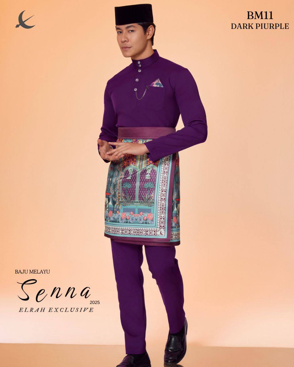 BAJU MELAYU SENNA (DARK PURPLE)