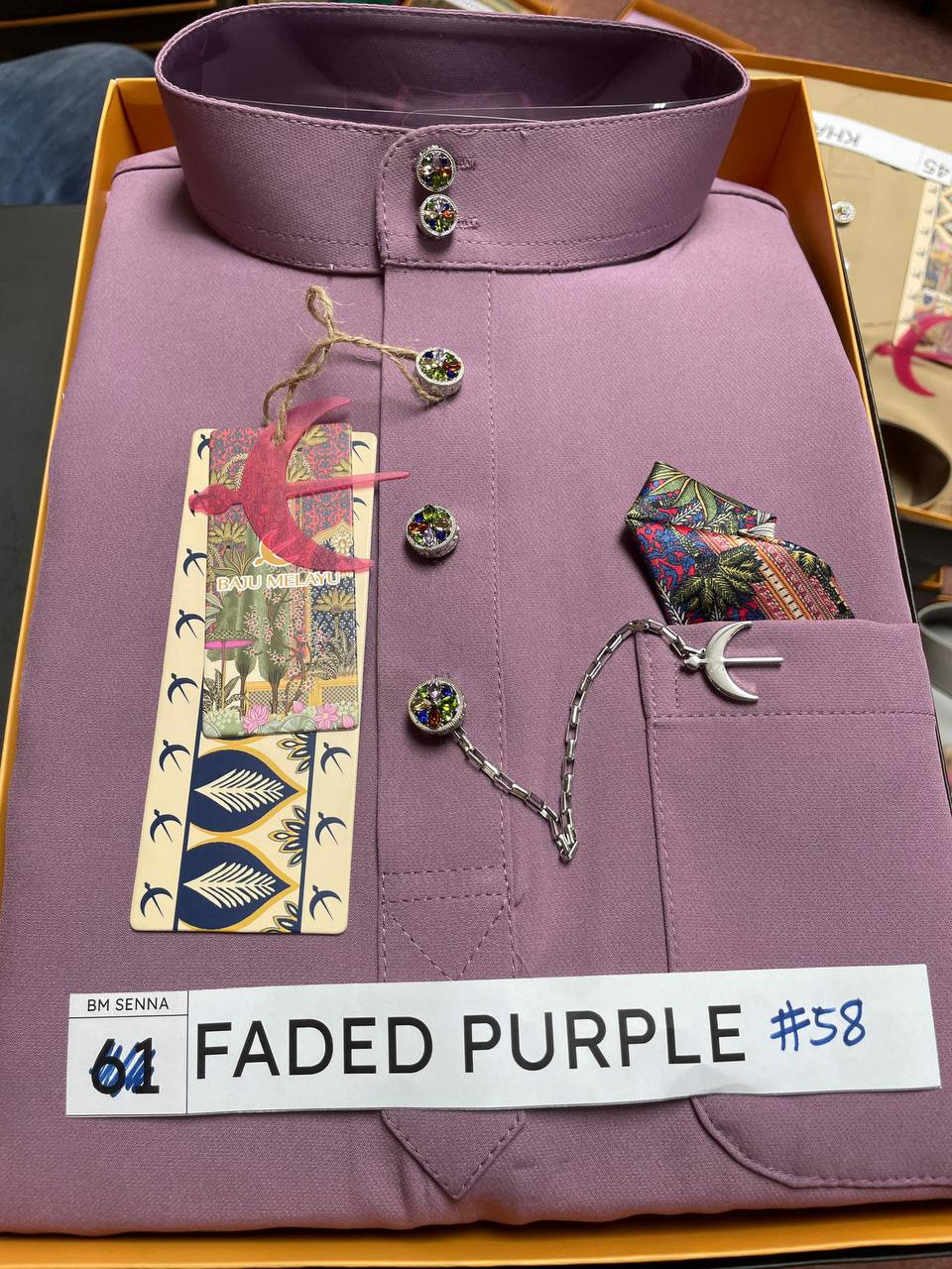 BAJU MELAYU SENNA (FADED PURPLE)