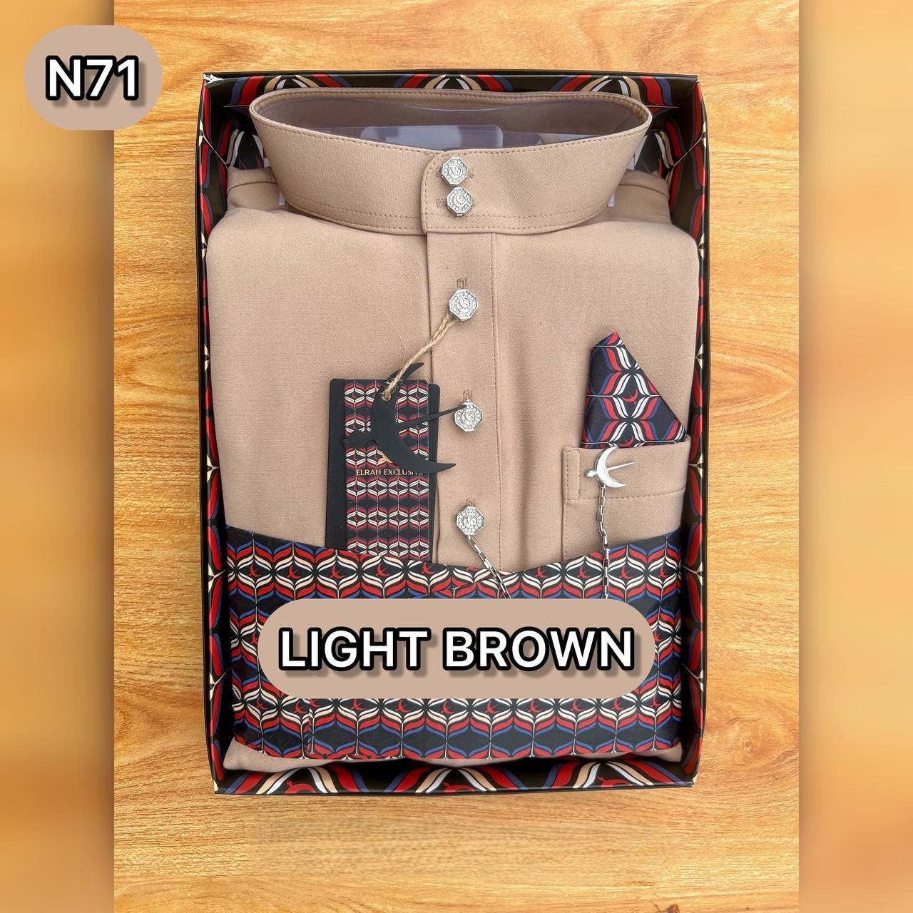 BAJU MELAYU ULTIMATE 2.0 (LIGHT BROWN)