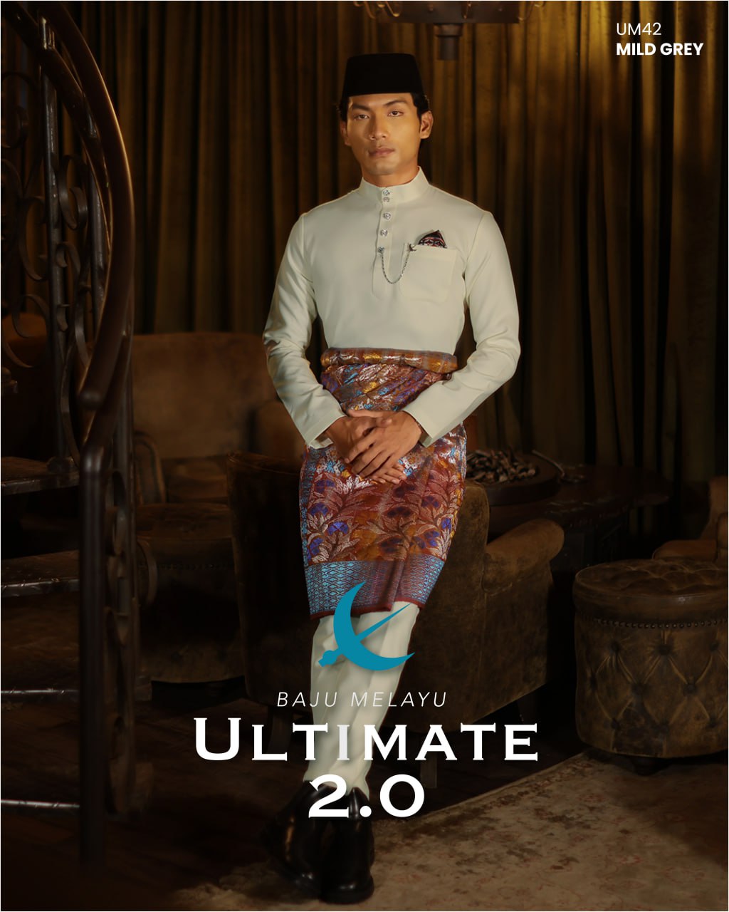 BAJU MELAYU ULTIMATE 2.0 (MILD GREY)