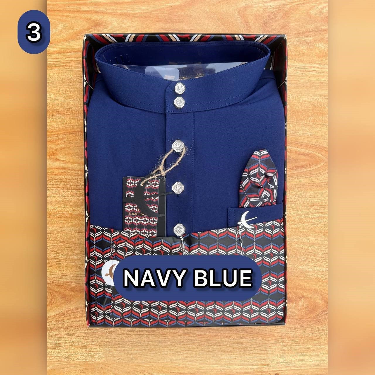 BAJU MELAYU ULTIMATE 2.0 (NAVY BLUE)