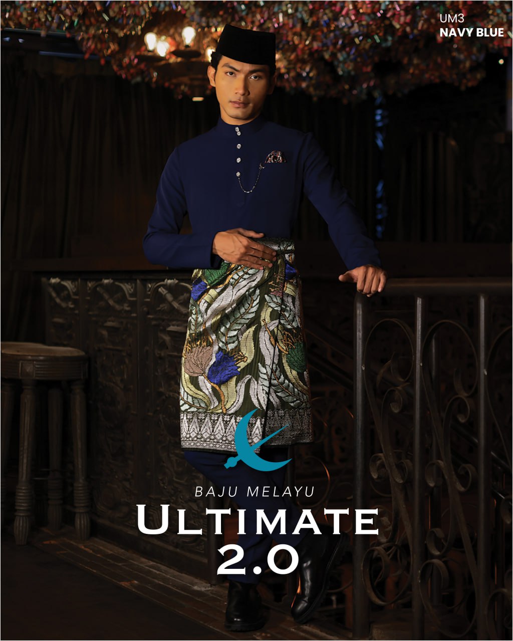 BAJU MELAYU ULTIMATE 2.0 (NAVY BLUE)