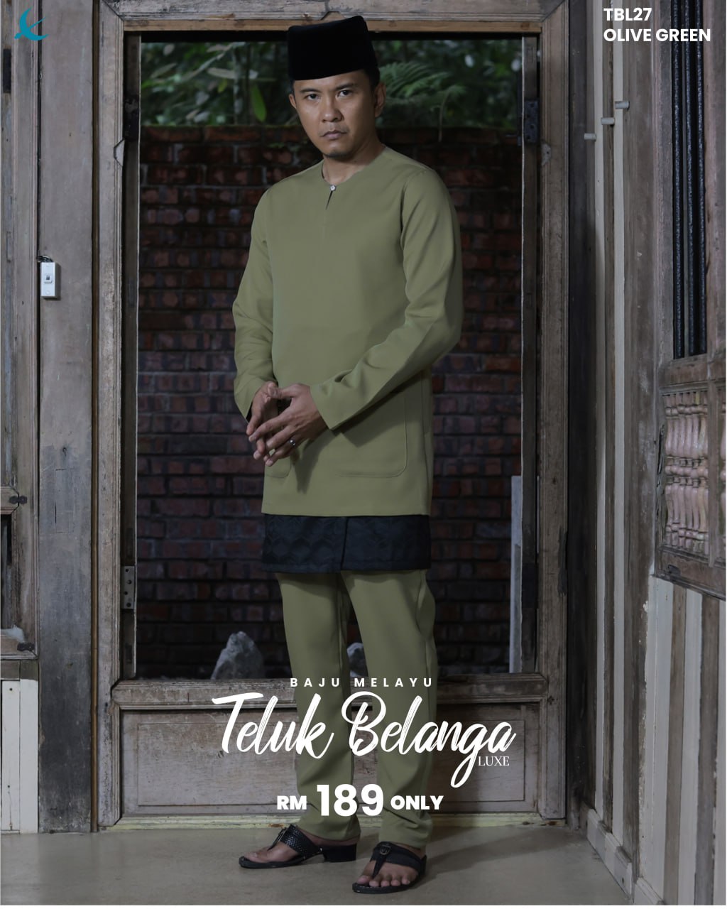 BM TELUK BELANGA LUXE (OLIVE GREEN)