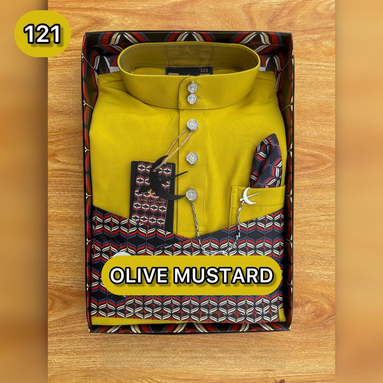 BAJU MELAYU ULTIMATE 2.0 (OLIVE MUSTARD)