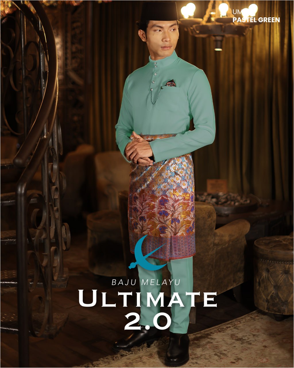 BAJU MELAYU ULTIMATE 2.0 (PASTEL GREEN)