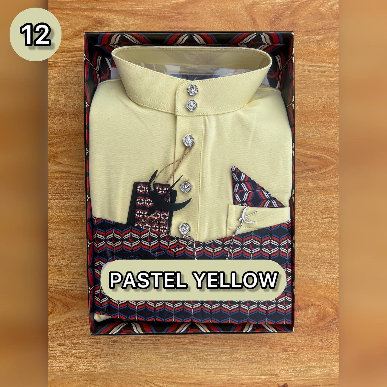 BAJU MELAYU ULTIMATE 2.0 (PASTEL YELLOW)