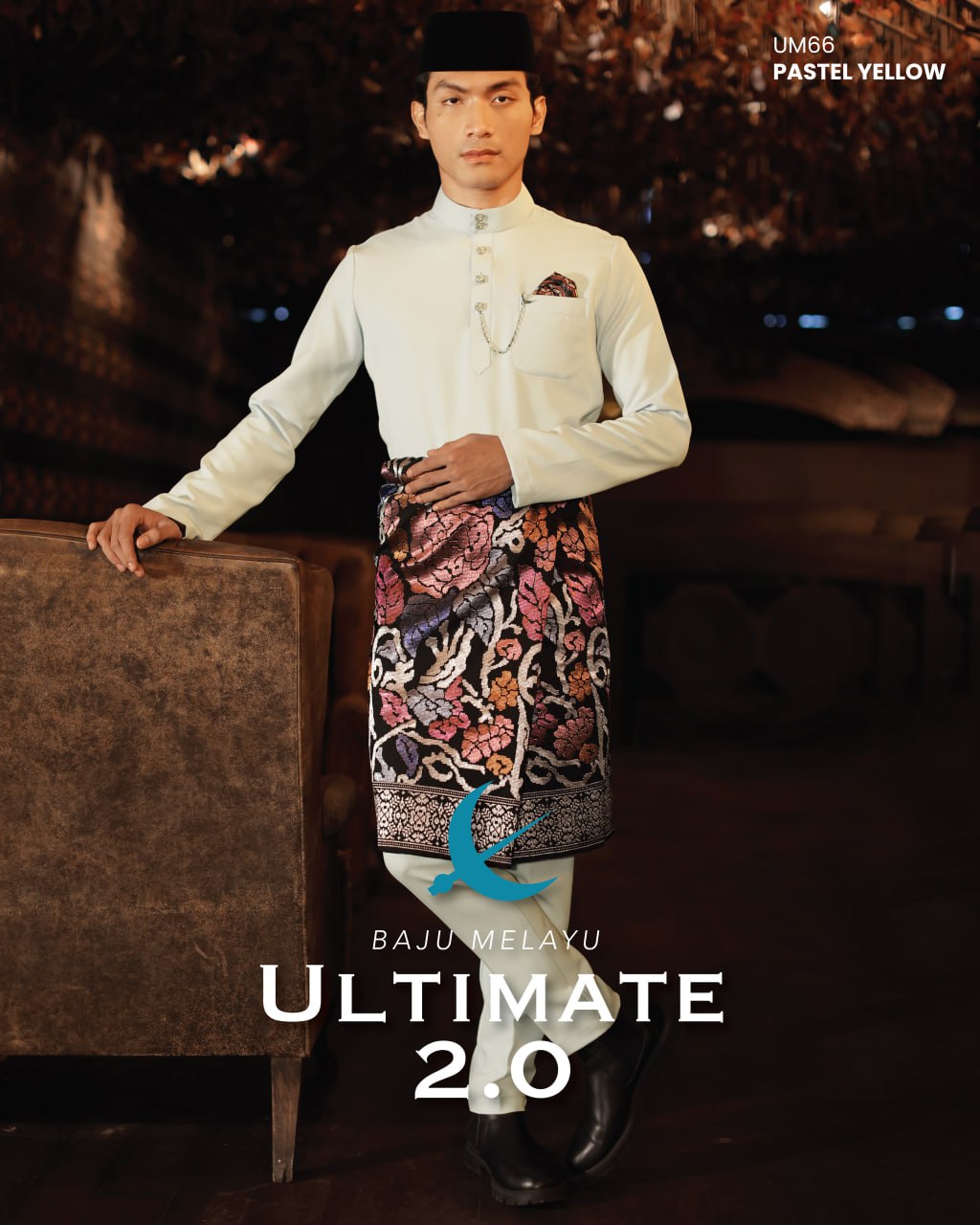 BAJU MELAYU ULTIMATE 2.0 (PASTEL YELLOW)