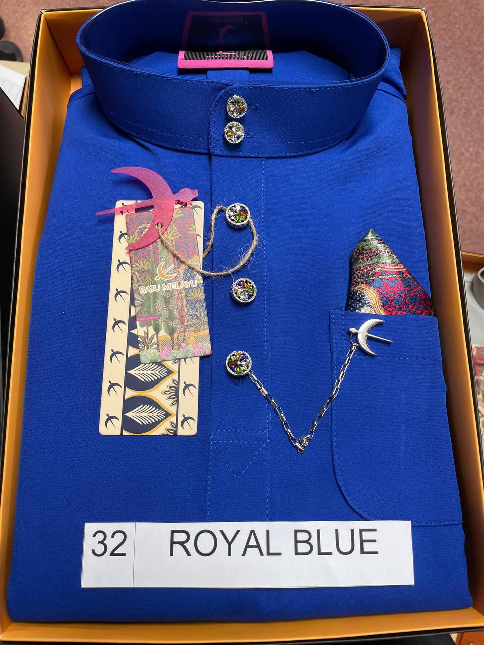 BAJU MELAYU SENNA (ROYAL BLUE)