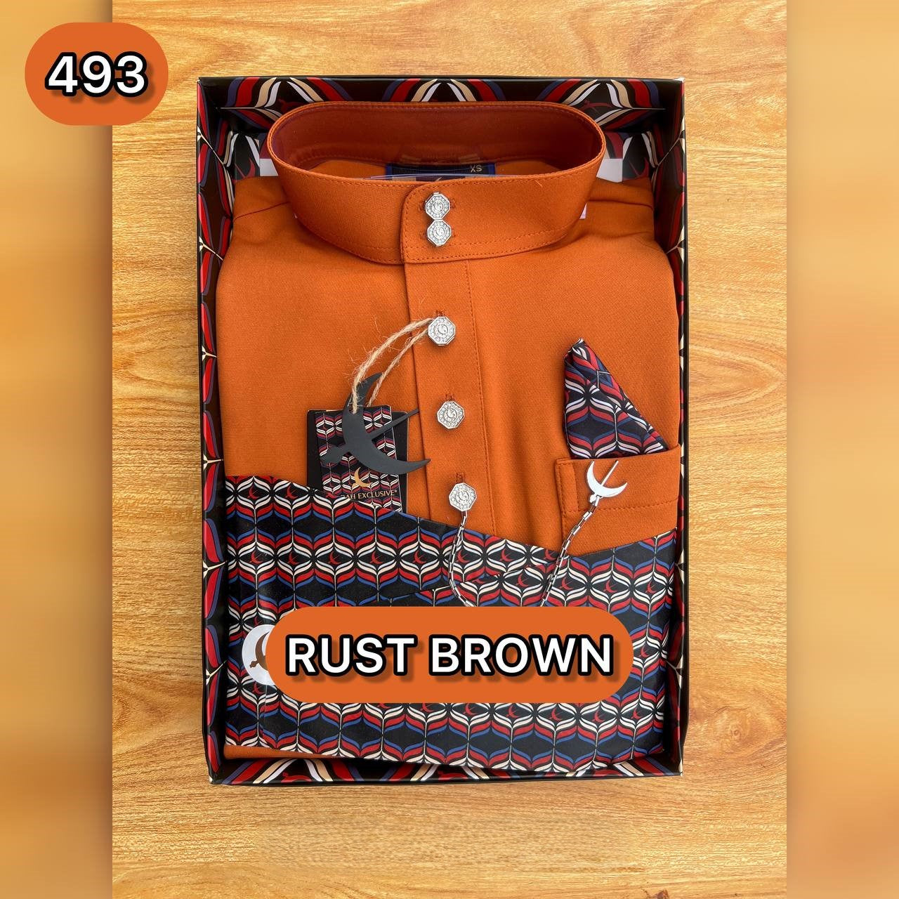 BAJU MELAYU ULTIMATE 2.0 (RUST BROWN)