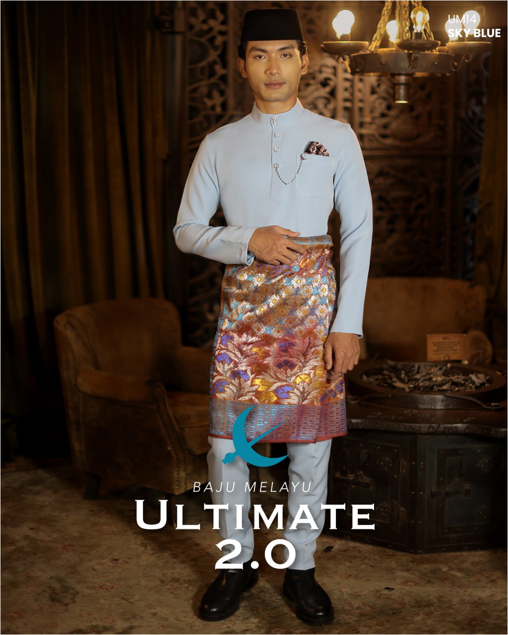 BAJU MELAYU ULTIMATE 2.0 (SKY BLUE)