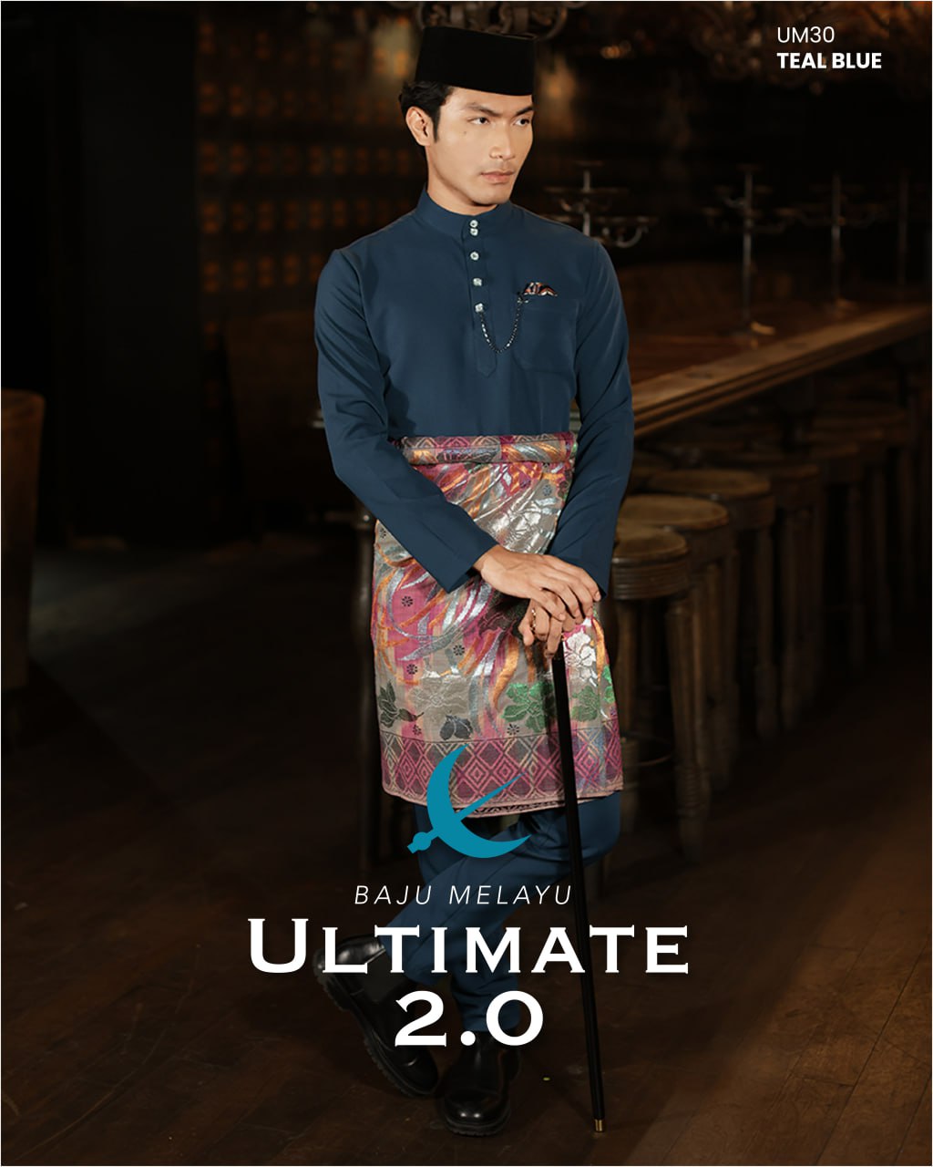 BAJU MELAYU ULTIMATE 2.0 (TEAL BLUE)