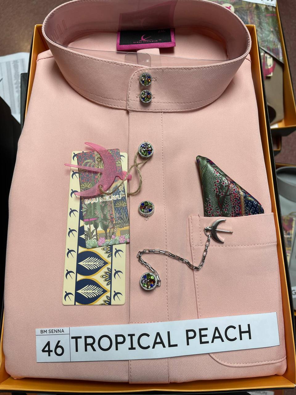 BAJU MELAYU SENNA (TROPICAL PEACH)