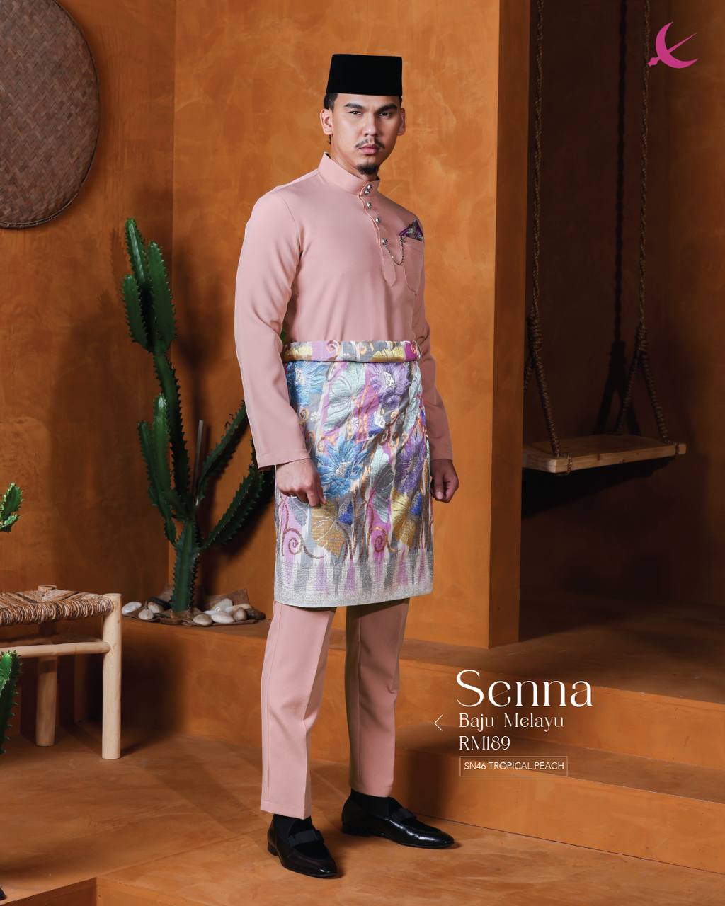 BAJU MELAYU SENNA (TROPICAL PEACH)