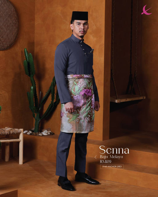 BAJU MELAYU SENNA  (ANCHOR GREY)