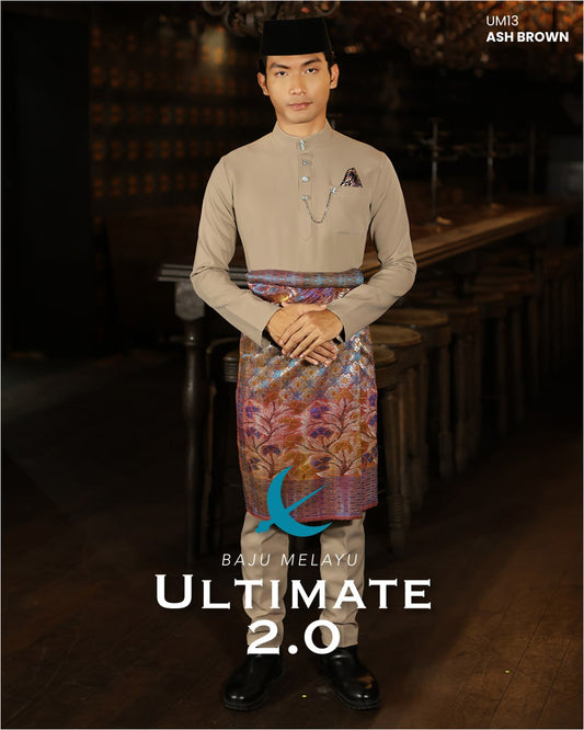 BAJU MELAYU ULTIMATE 2.0 (ASH BROWN)