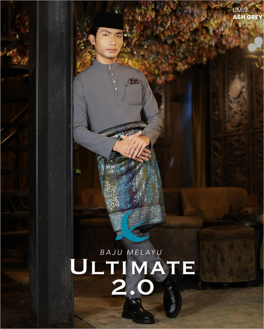 BAJU MELAYU ULTIMATE 2.0 (ASH GRAY)