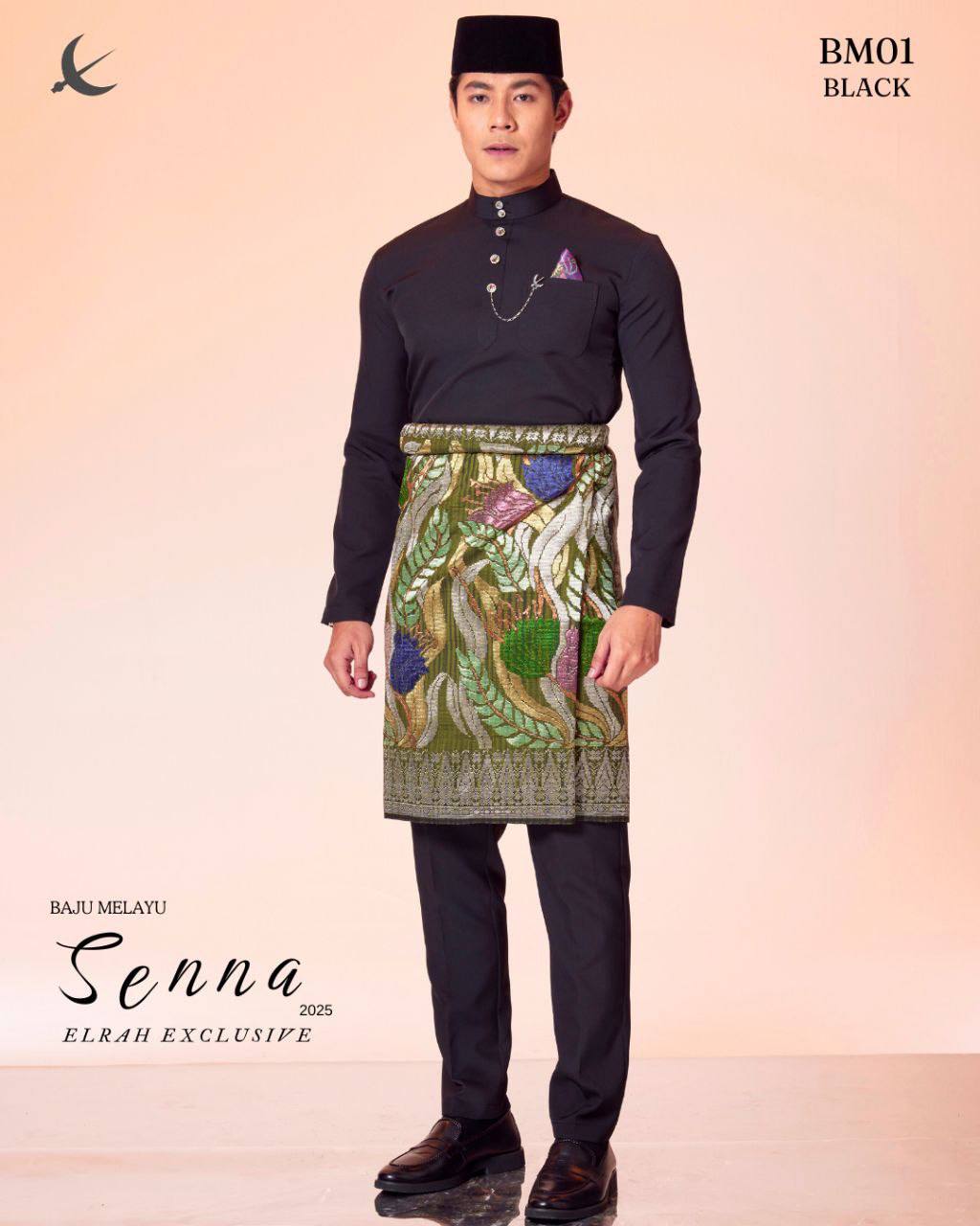 BAJU MELAYU SENNA (BLACK)