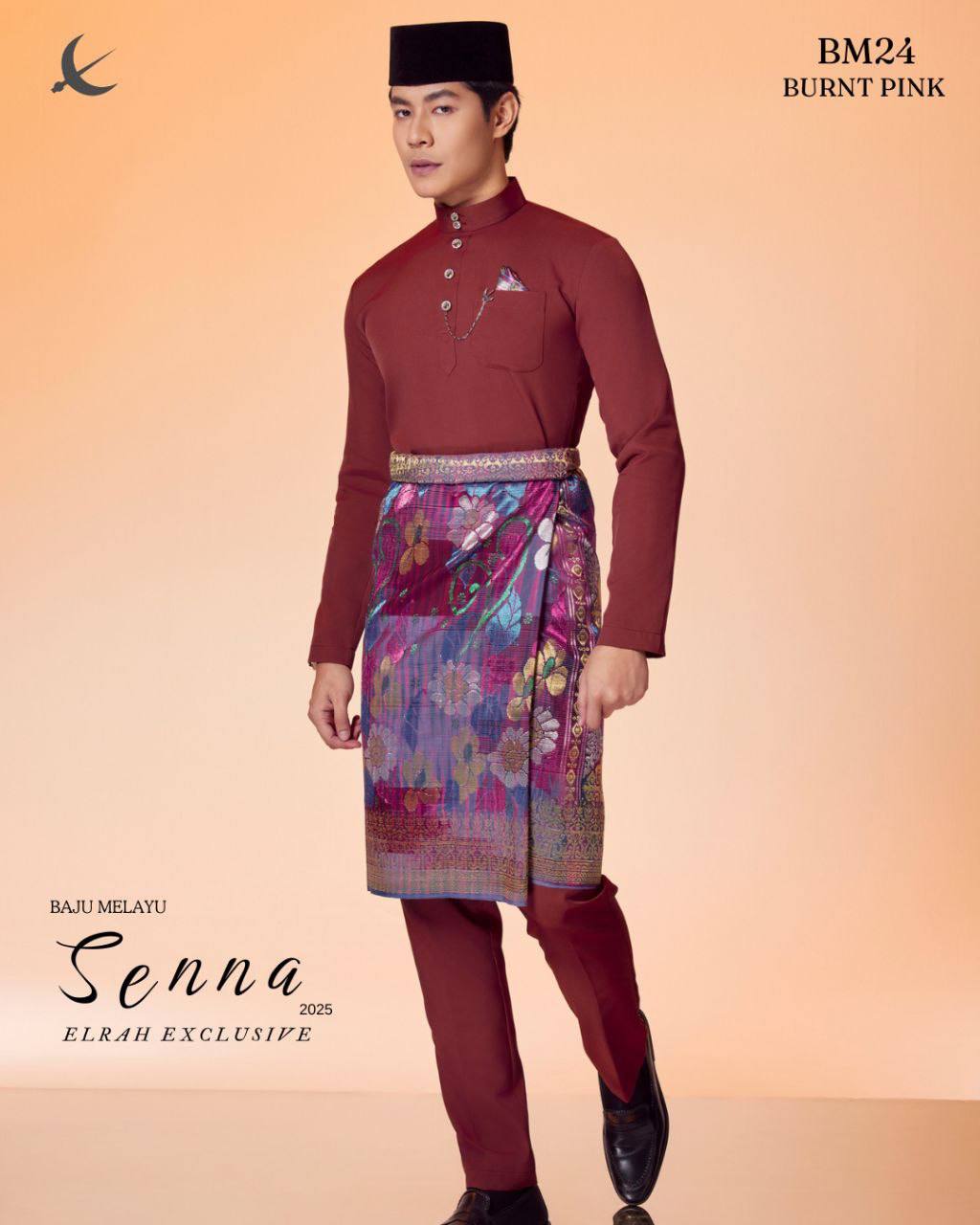 BAJU MELAYU SENNA (BURNT PINK)