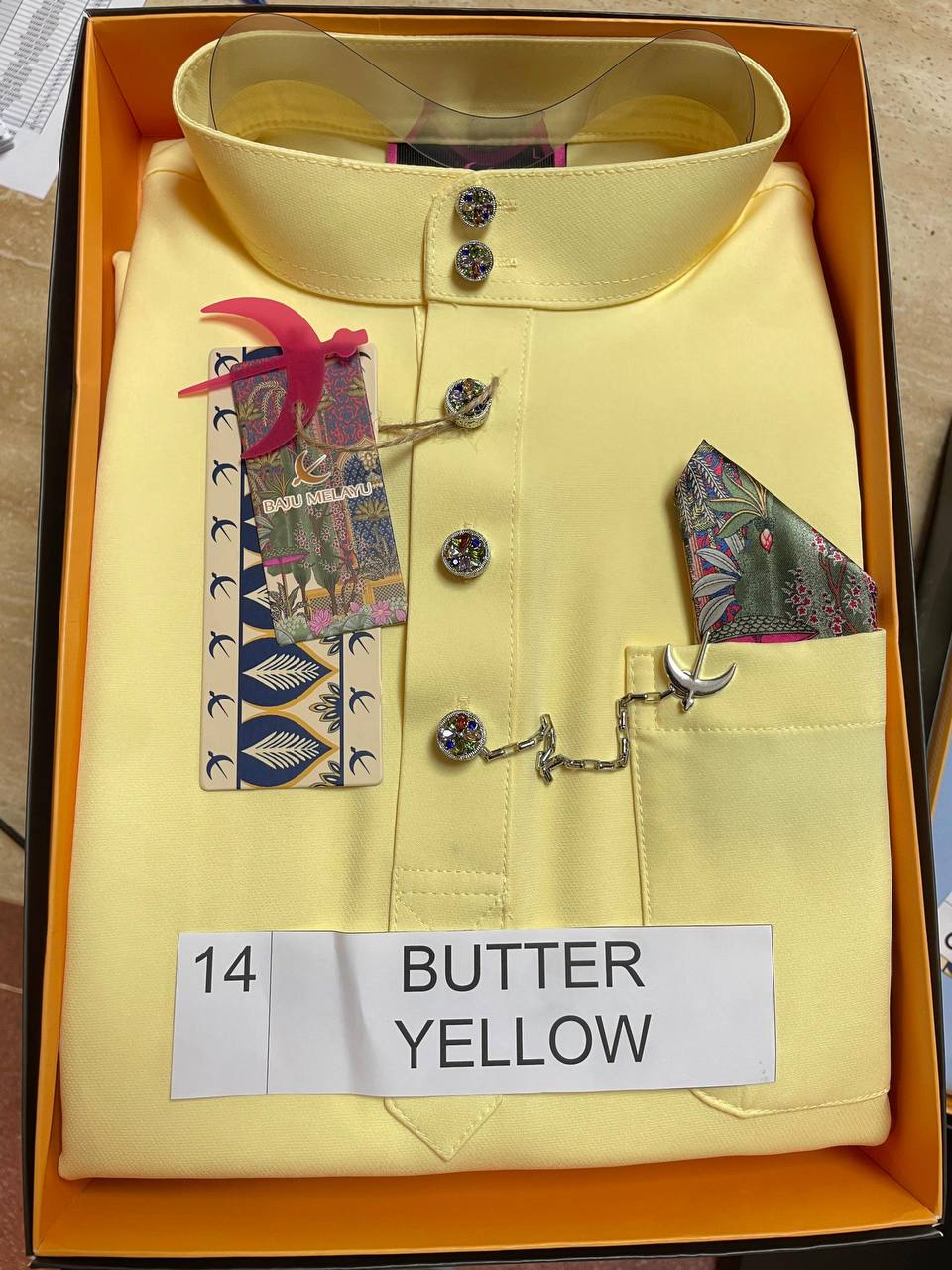 BAJU MELAYU SENNA (BUTTER YELLOW)