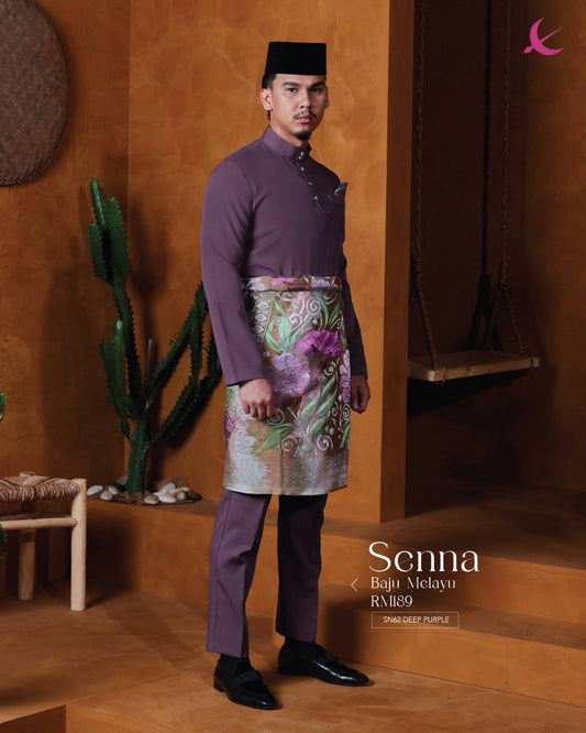BAJU MELAYU SENNA  (DEEP PURPLE)