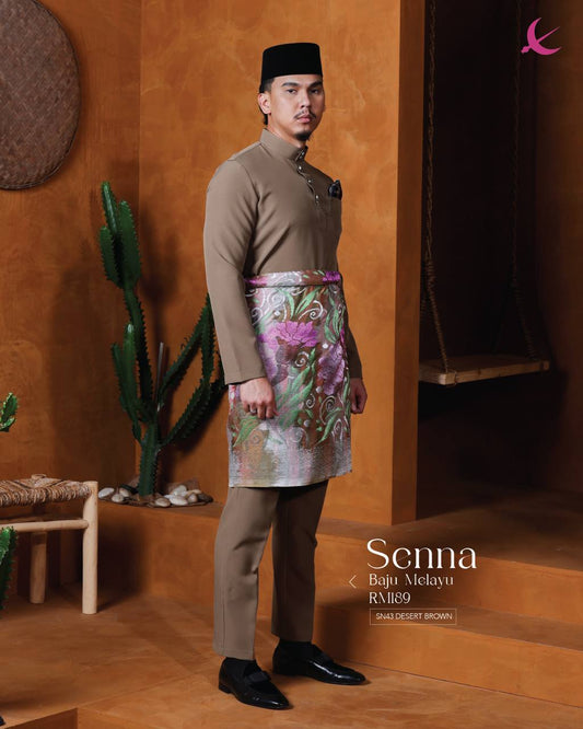 BAJU MELAYU SENNA  (DESERT BROWN)