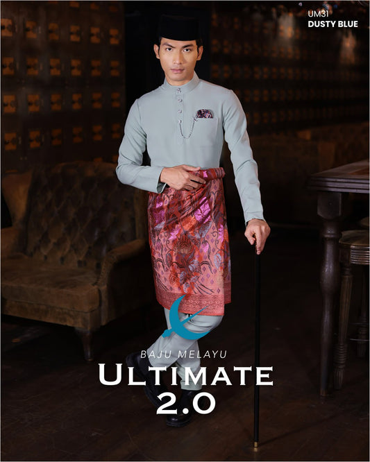 BAJU MELAYU ULTIMATE 2.0 (DUSTY BLUE)