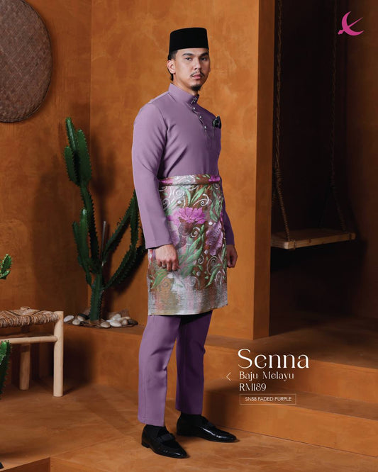 BAJU MELAYU SENNA  (FADED PURPLE)