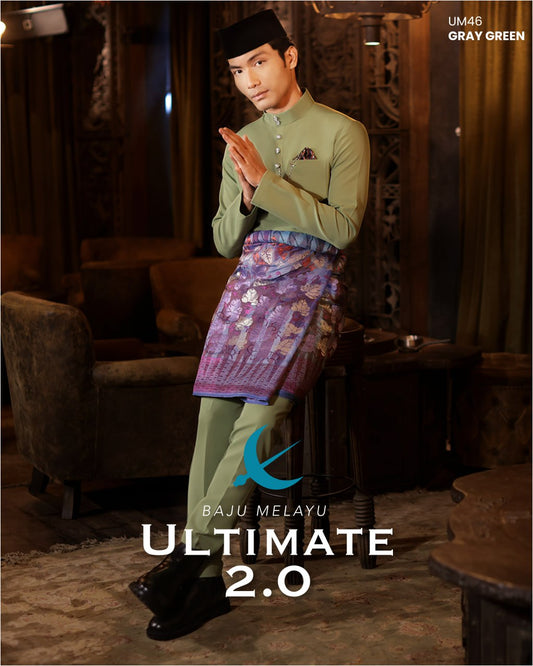BAJU MELAYU ULTIMATE 2.0 (GRAY GREEN)