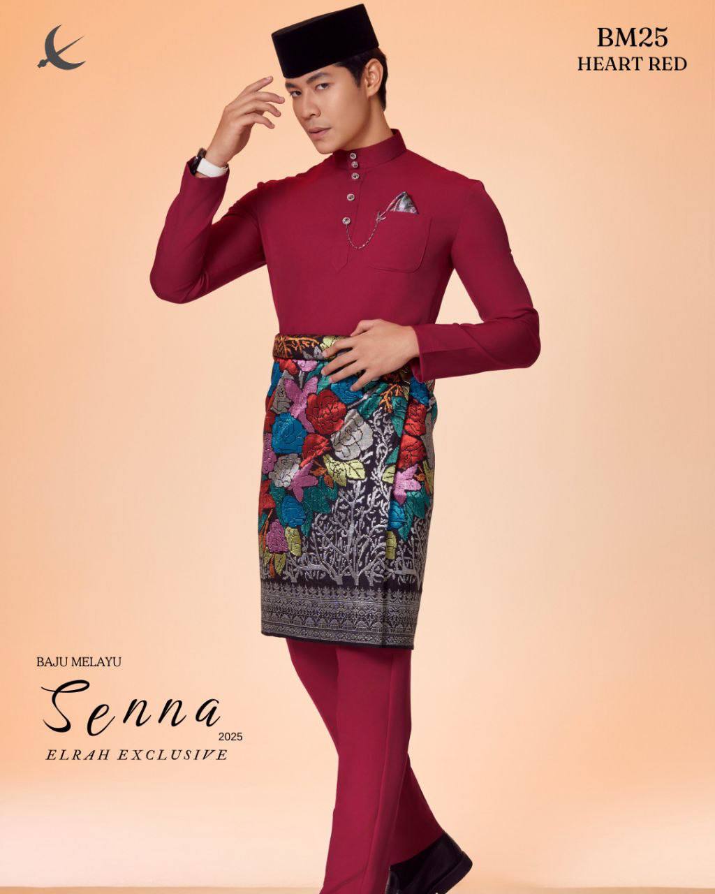 BAJU MELAYU SENNA (HEART RED)