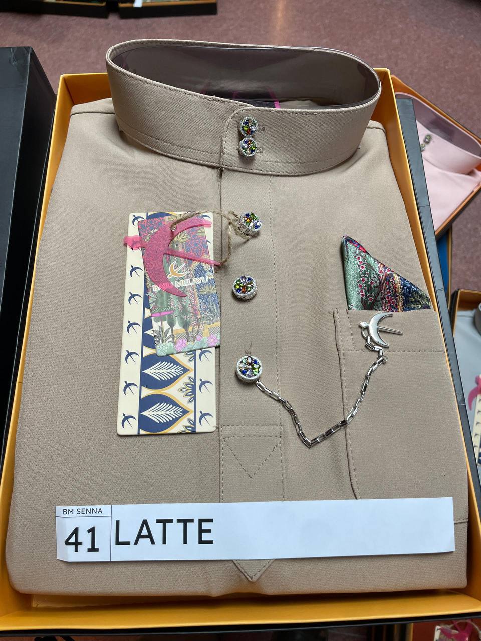 BAJU MELAYU SENNA  (LATTE)