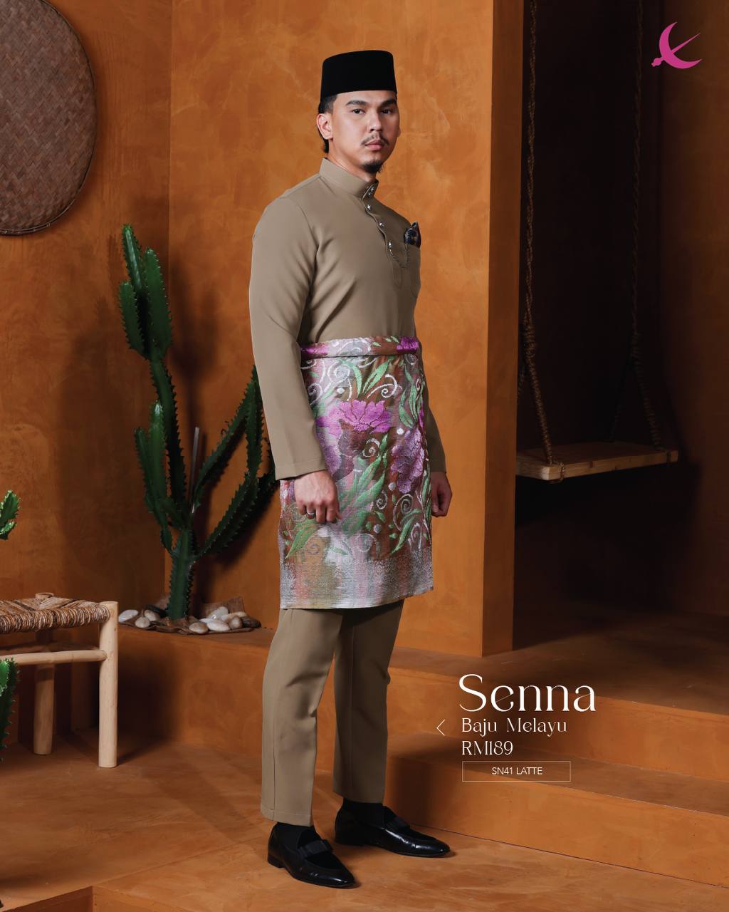 BAJU MELAYU SENNA  (LATTE)