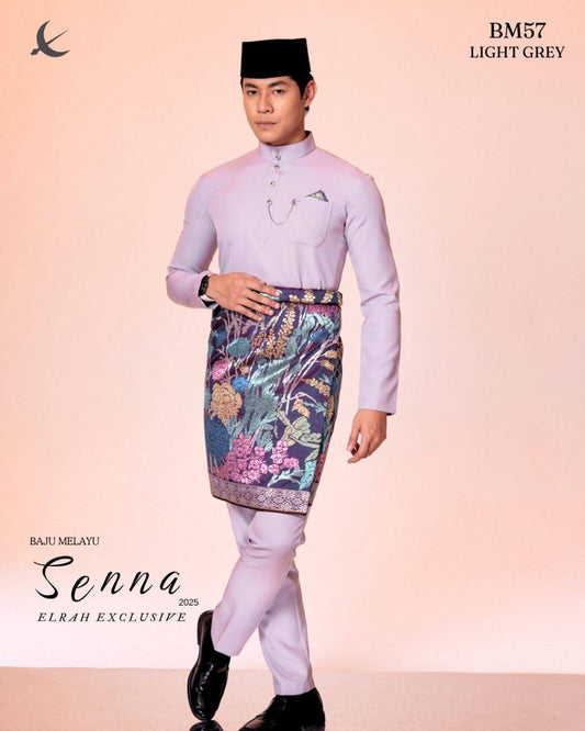 BAJU MELAYU SENNA  (LIGHT GREY)
