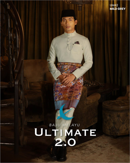 BAJU MELAYU ULTIMATE 2.0 (MILD GREY)