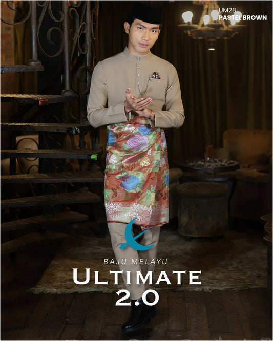 BAJU MELAYU ULTIMATE 2.0 (PASTEL BROWN)