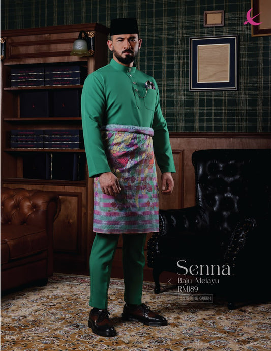 BAJU MELAYU SENNA (PINE GREEN)