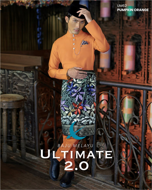 BAJU MELAYU ULTIMATE 2.0 (PUMPKIN ORANGE)