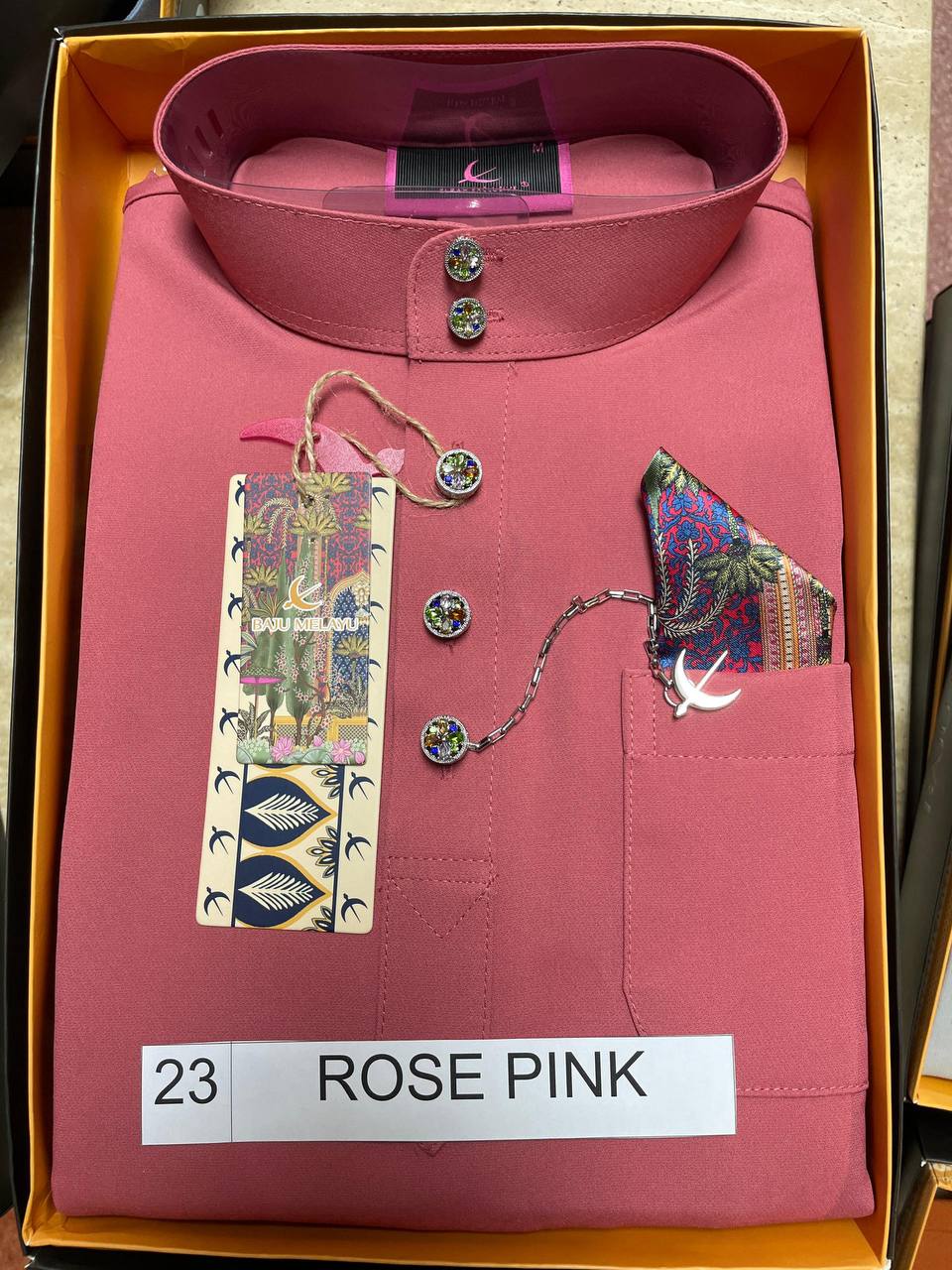 BAJU MELAYU SENNA (ROSE PINK)