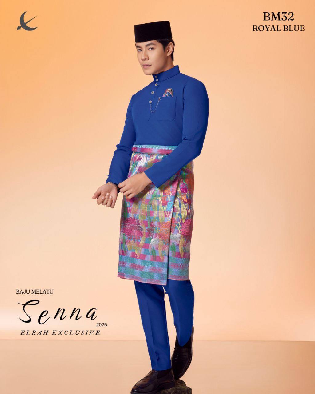 BAJU MELAYU SENNA  (ROYAL BLUE)