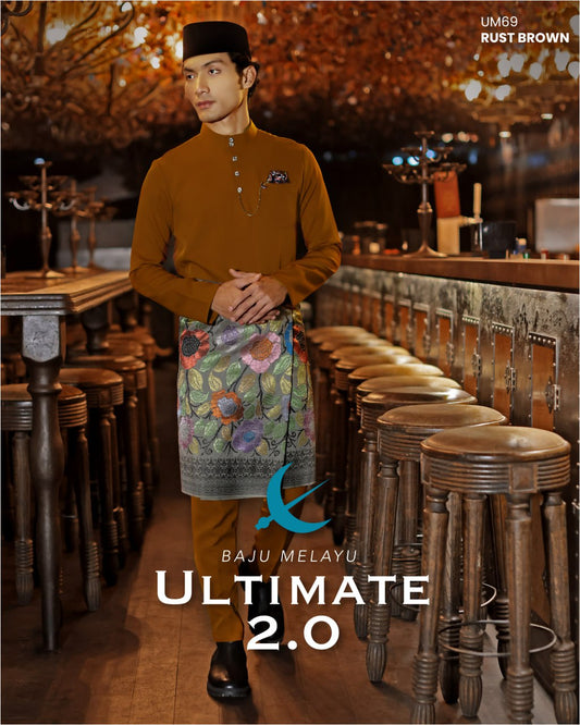 BAJU MELAYU ULTIMATE 2.0 (RUST BROWN)