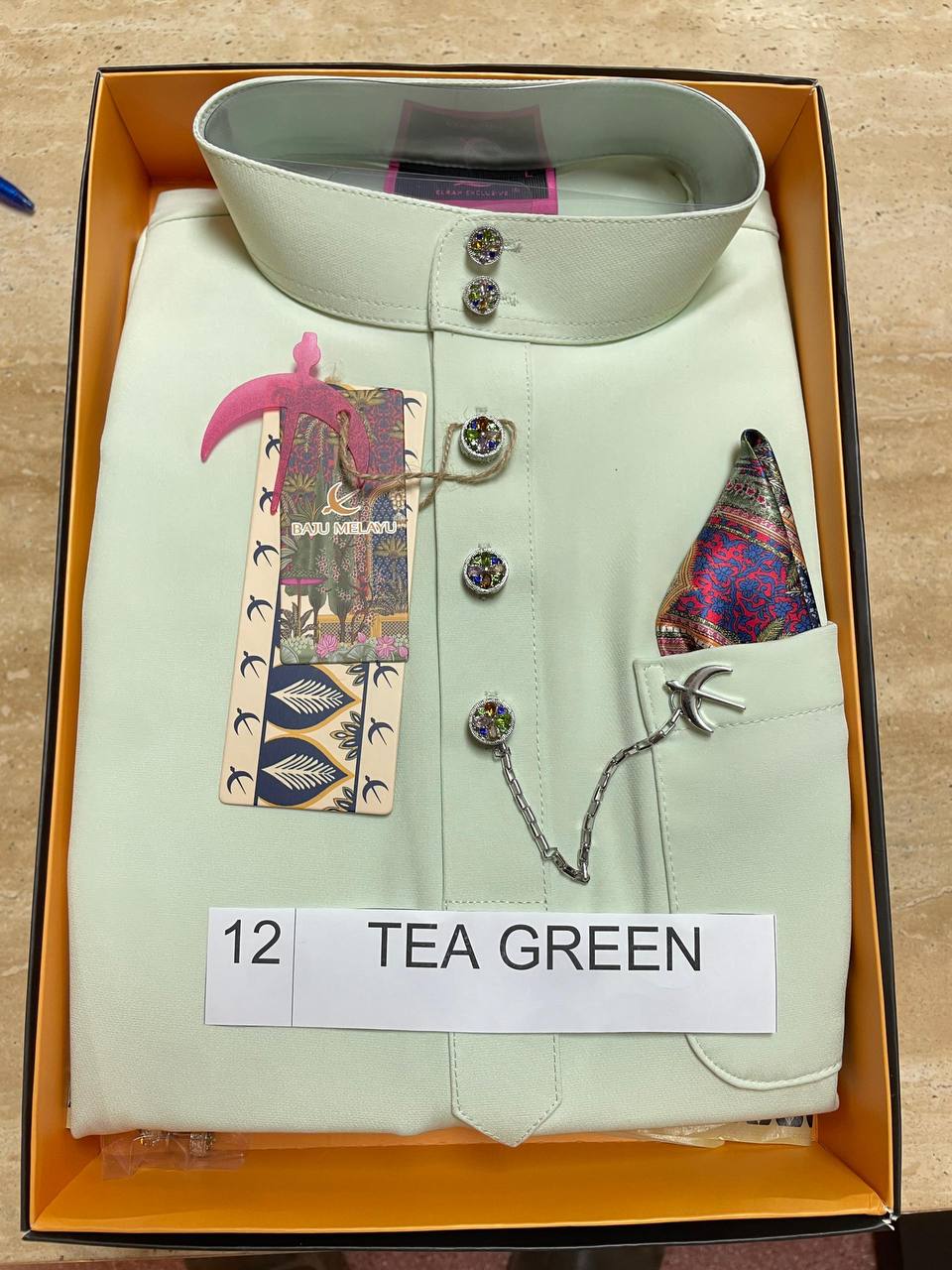 BAJU MELAYU SENNA (TEA GREEN)