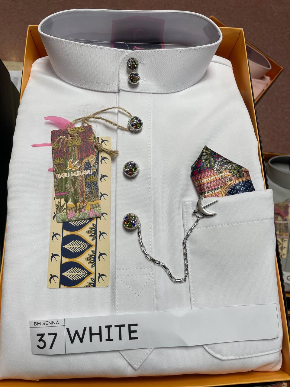 BAJU MELAYU SENNA  (WHITE)
